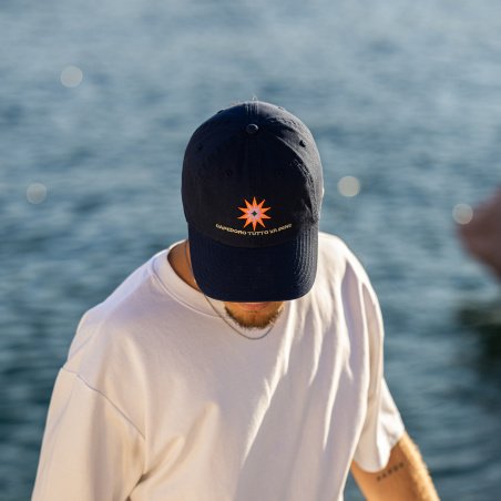 Casquette brodée orange fluo unisexe